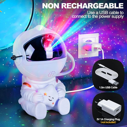LED Astronaut Galaxy Projector