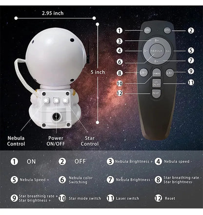 LED Astronaut Galaxy Projector
